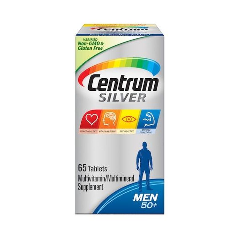 Centrum Silver Men 50+ Multivitamin Tablets, 65 Count -- 12 Per Case