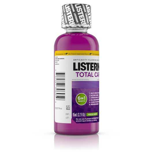 Listerine Total Care Fresh Mint Anticavity Mouthwash, 3.2 Fluid Ounce -- 24 Per Case