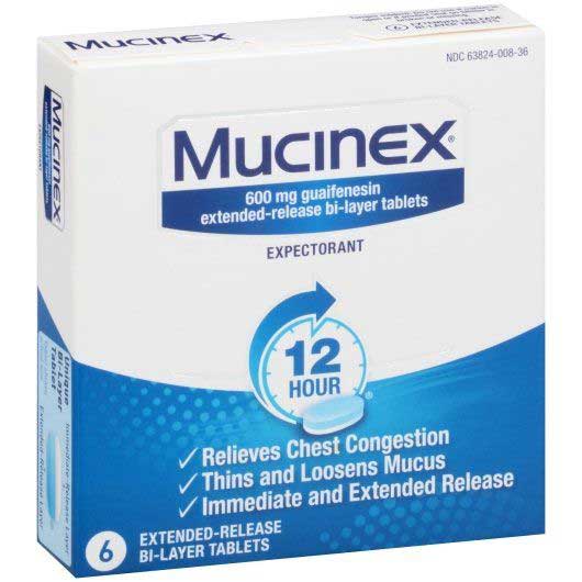 Mucinex Extended Release Tablet, 6 Count -- 24 Per Case
