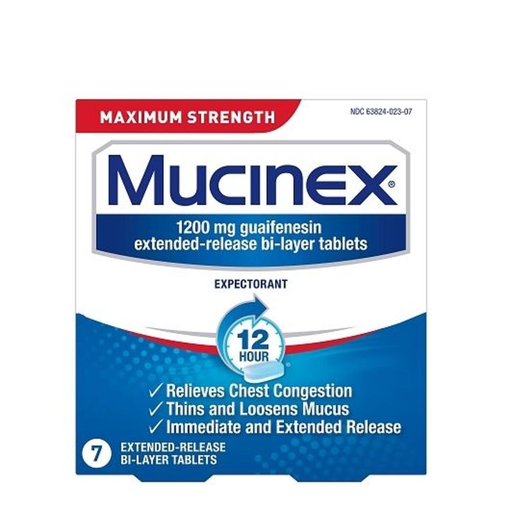 Mucinex Max Strength 1200mg Extended Release Tablets, 7 Count -- 24 Per Case