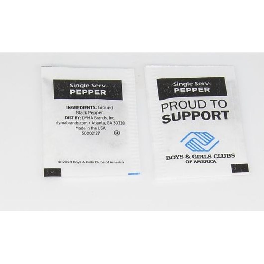 Single Serv Pepper - Flat Packets, 0.1 Gram -- 3000 Per Case