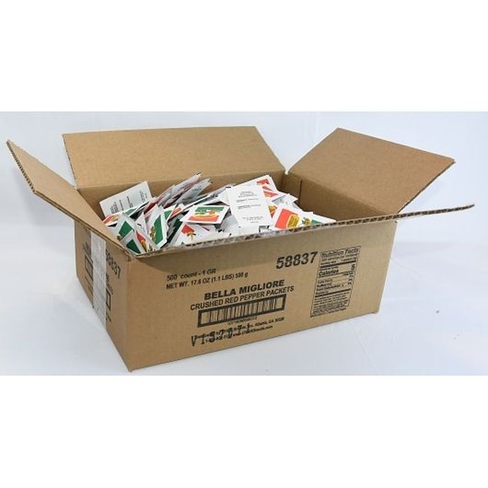 Bella Migliore Crushed Red Pepper, 1 Gram -- 200 Per Case