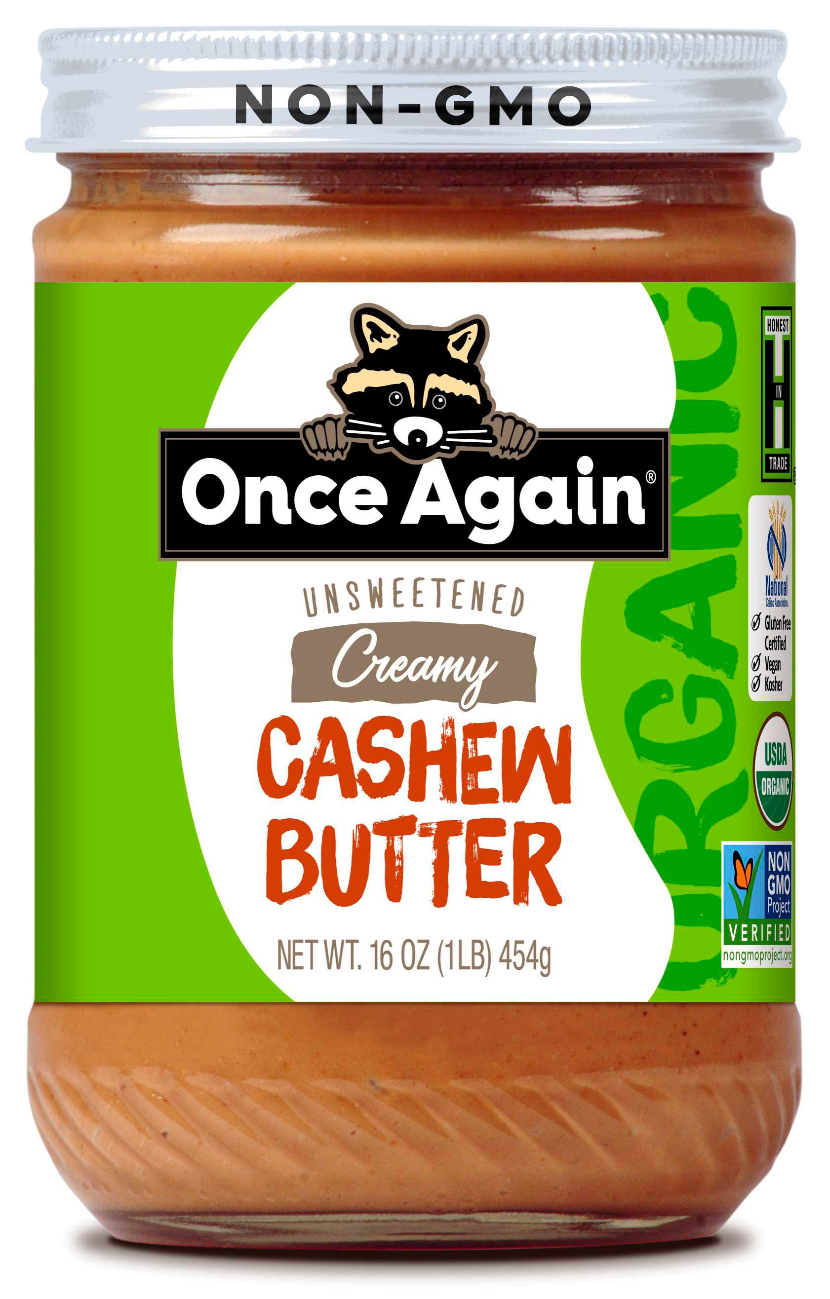 Once Again Organic Cashew Butter, 16 Ounce -- 6 Per Case
