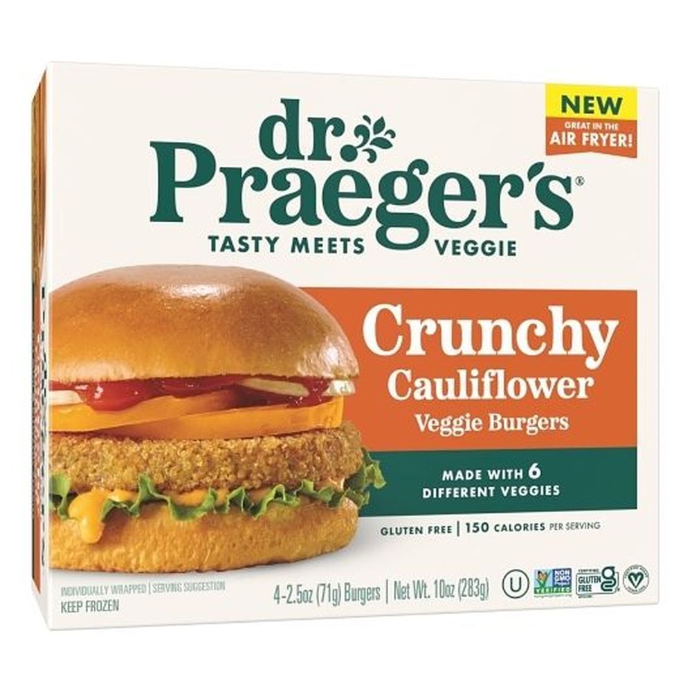 Dr. Praeger's Crunchy Cauliflower Veggie Burgers, 10 Ounce -- 6 Per Case