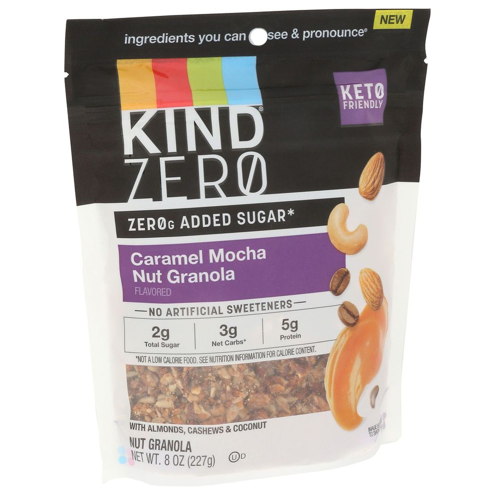 Kind Zero Added Sugar Caramel Mocha Nut Granola, 8 Ounce -- 5 Per Case