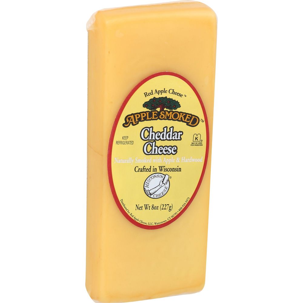 Apple Smoked Cheddar Cheese, 8 Ounce -- 14 Per Case
