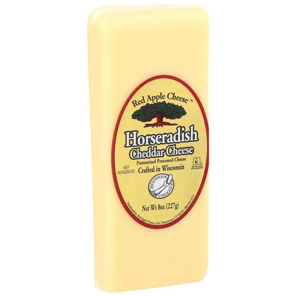 Red Apple Cheese Horseradish Cheddar Cheese, 8 Ounce -- 12 Per Case