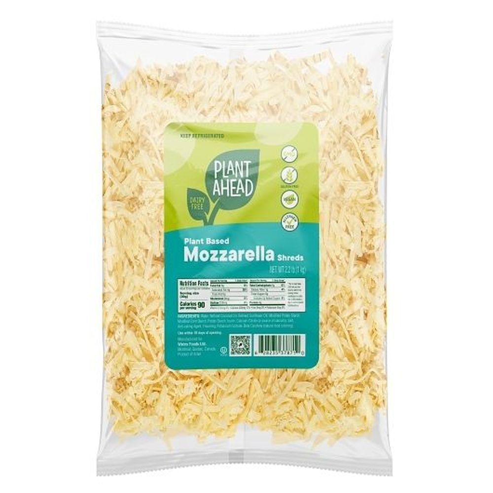 Plant Ahead Vegan Plant Based Mozzarella Shreds, 2.2 Pound -- 6 Per Case