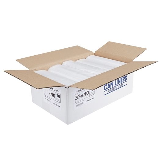 Spectrum Plastics 33 X 40 Inch Natural High-density Polyethylene Can Liner, 25 Count -- 10 Per Case