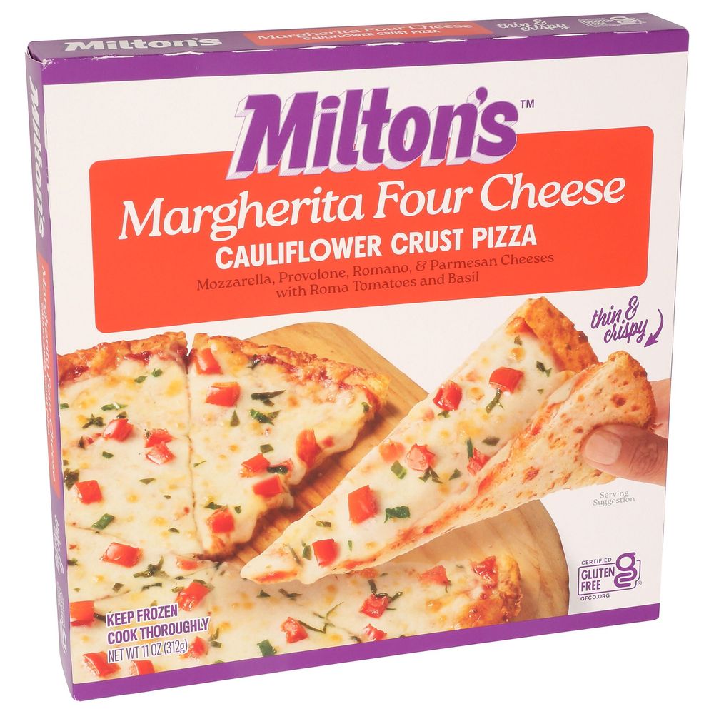 Milton's Meat Lovers Trio Cauliflower Crust Pizza, 11 Ounce -- 8 Per Case