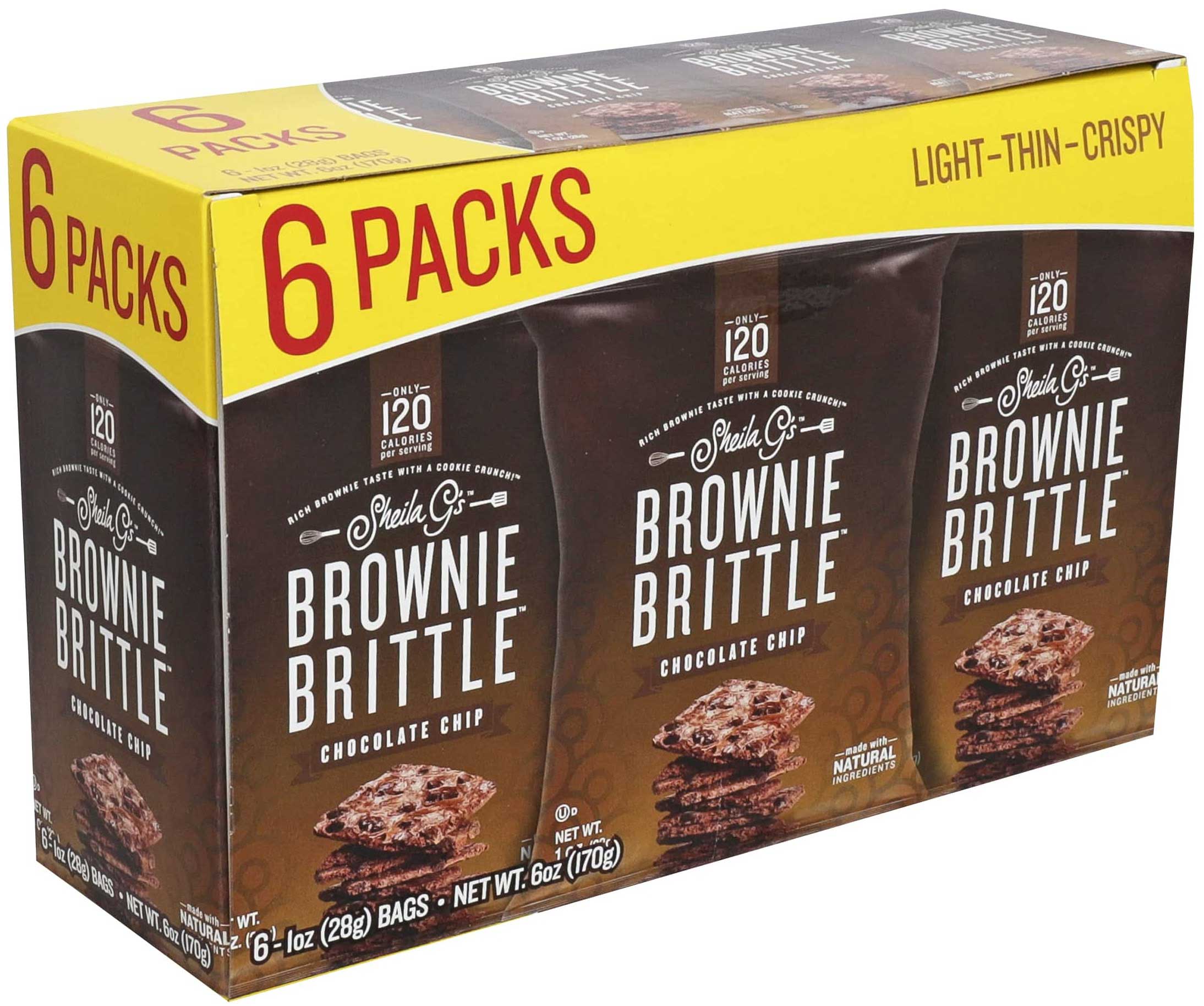 Sheila G's Chocolate Chip Brownie Brittle, Multi Pack, 1 Ounce -- 48 Per Case