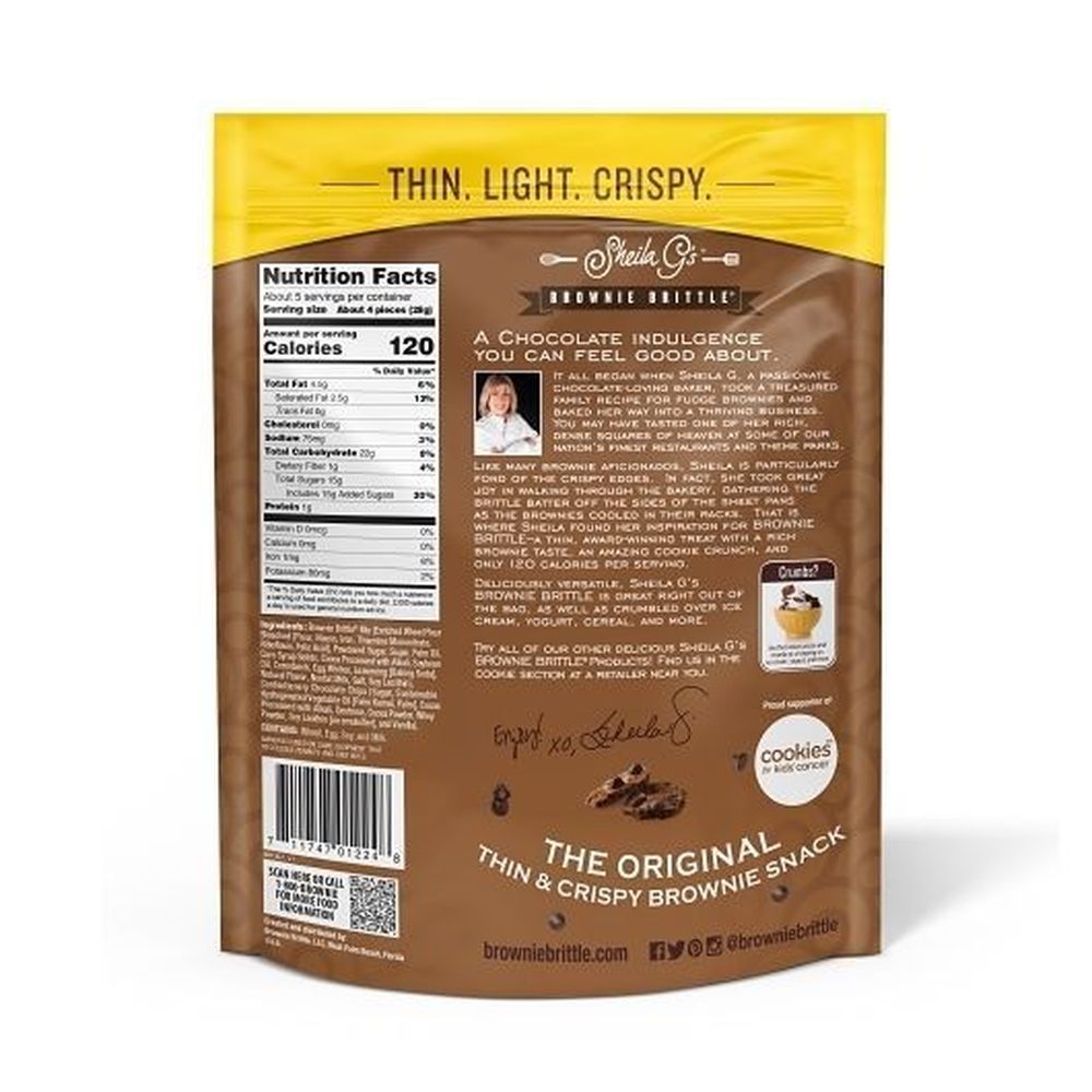 Sheila G's Chocolate Chip Brownie Brittle, 5 Ounce -- 6 Per Case