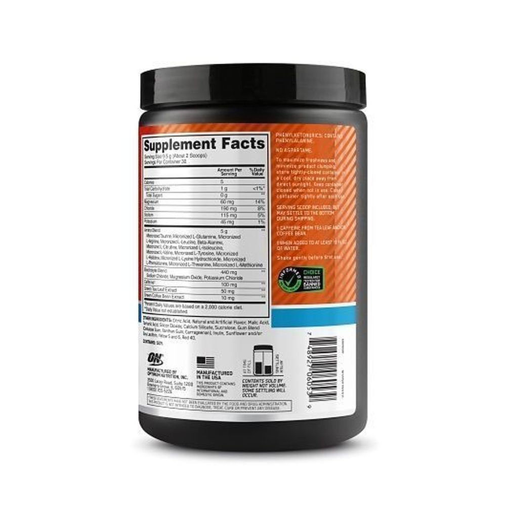 Optimum Nutrition Energy And Electrolytes Tangerine Wave Powder, 10.05 Ounce -- 6 Per Case