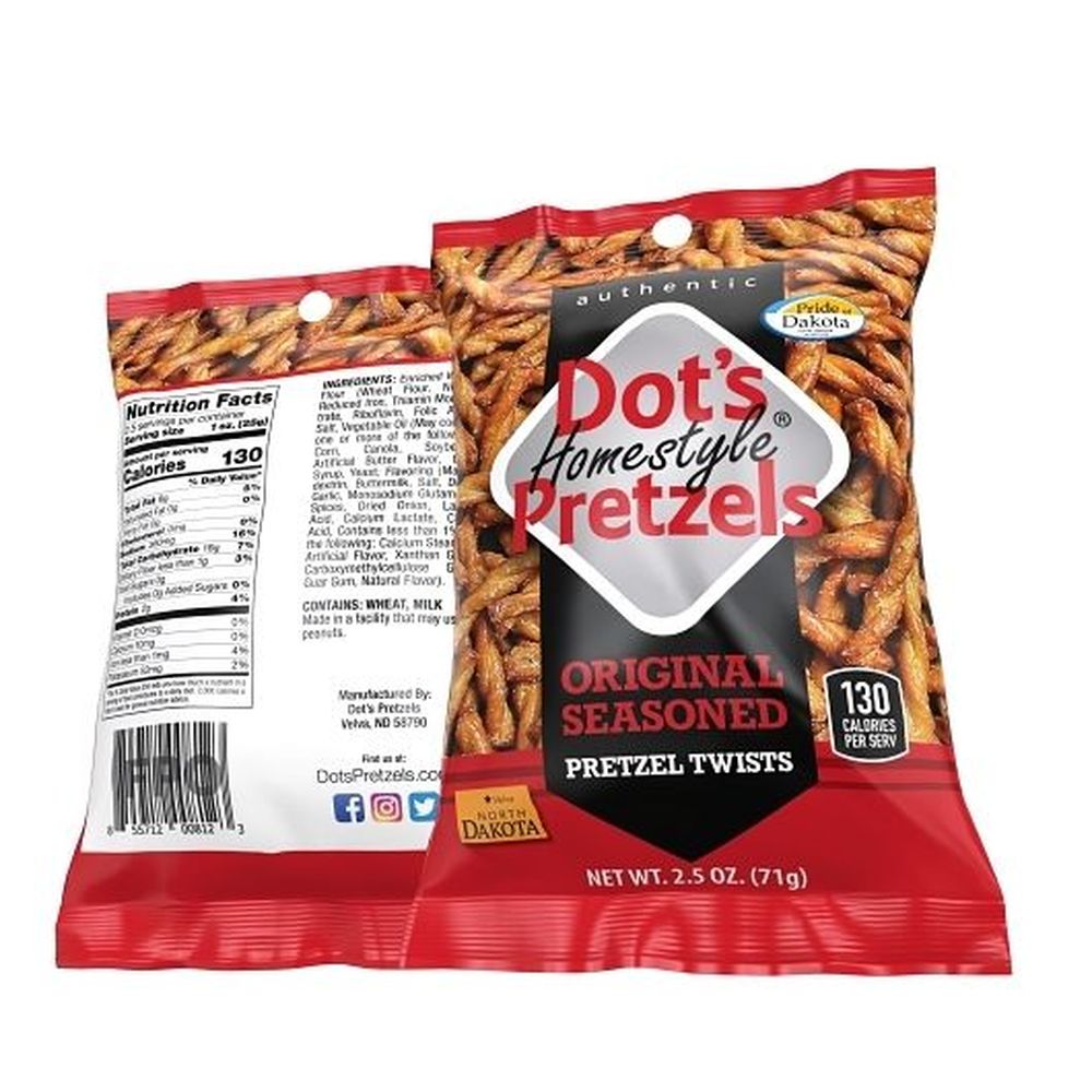Dot's Homestyle Original Seasoned Pretzel Twists, 2.5 Ounce -- 36 Per Case
