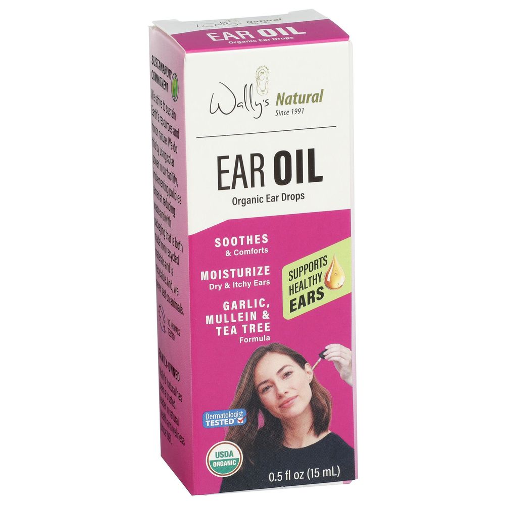 Wally's Natural Organic Ear Oil, 0.5 Fluid Ounce