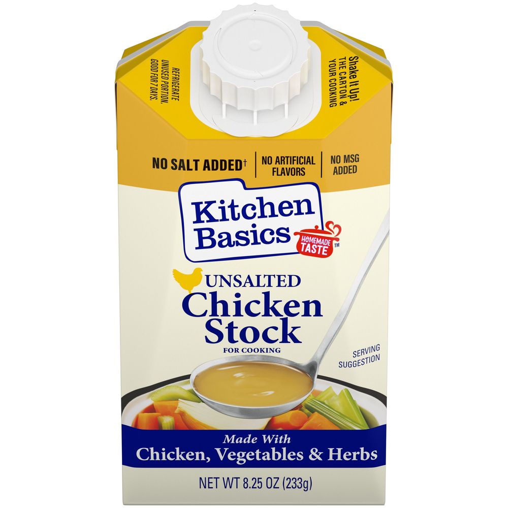 Kitchen Basics Unsalted Chicken Stock, 8.25 Fluid Ounce -- 12 Per Case