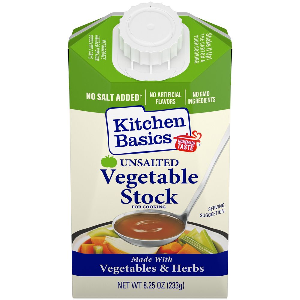 Kitchen Basics Unsalted Vegetable Stock, 8.25 Fluid Ounce -- 12 Per Case