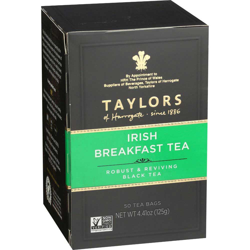 Taylors Of Harrogate Irish Breakfast Tea, 50 Tea Bags Count -- 6 Per Case