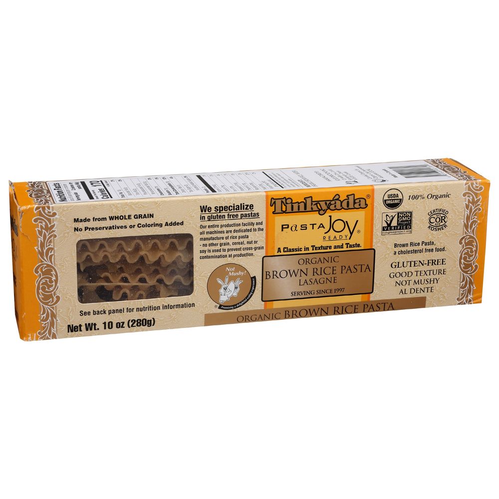 Tinkyada Organic Brown Rice Lasagne Pasta, 10 Ounce -- 12 Per Case