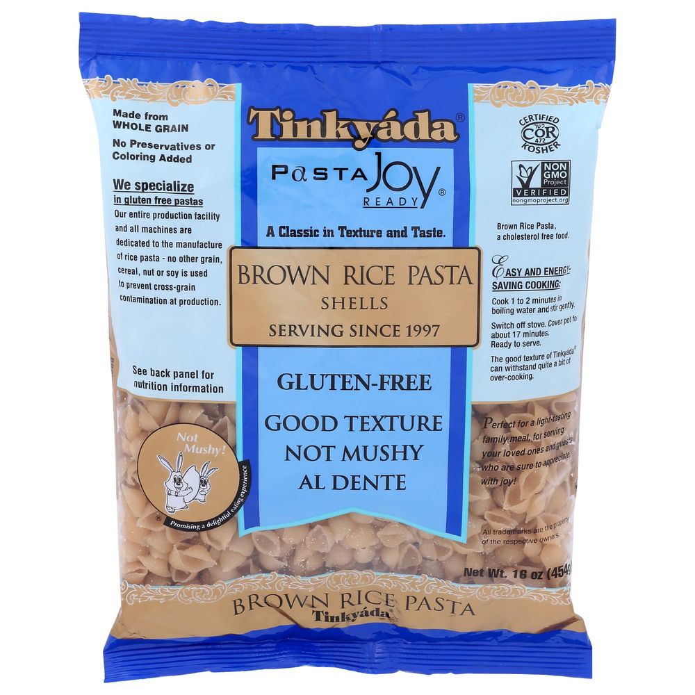 Small Pasta Shells Like Rice Tinkyada Brown Rice Pasta Shells, 16 Ounce