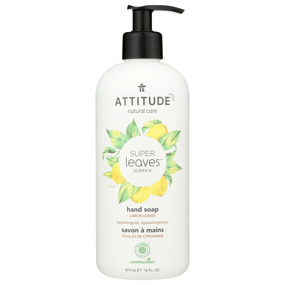 Attitude Super Leaves Lemon Leaves Hand Soap, 16 Ounce