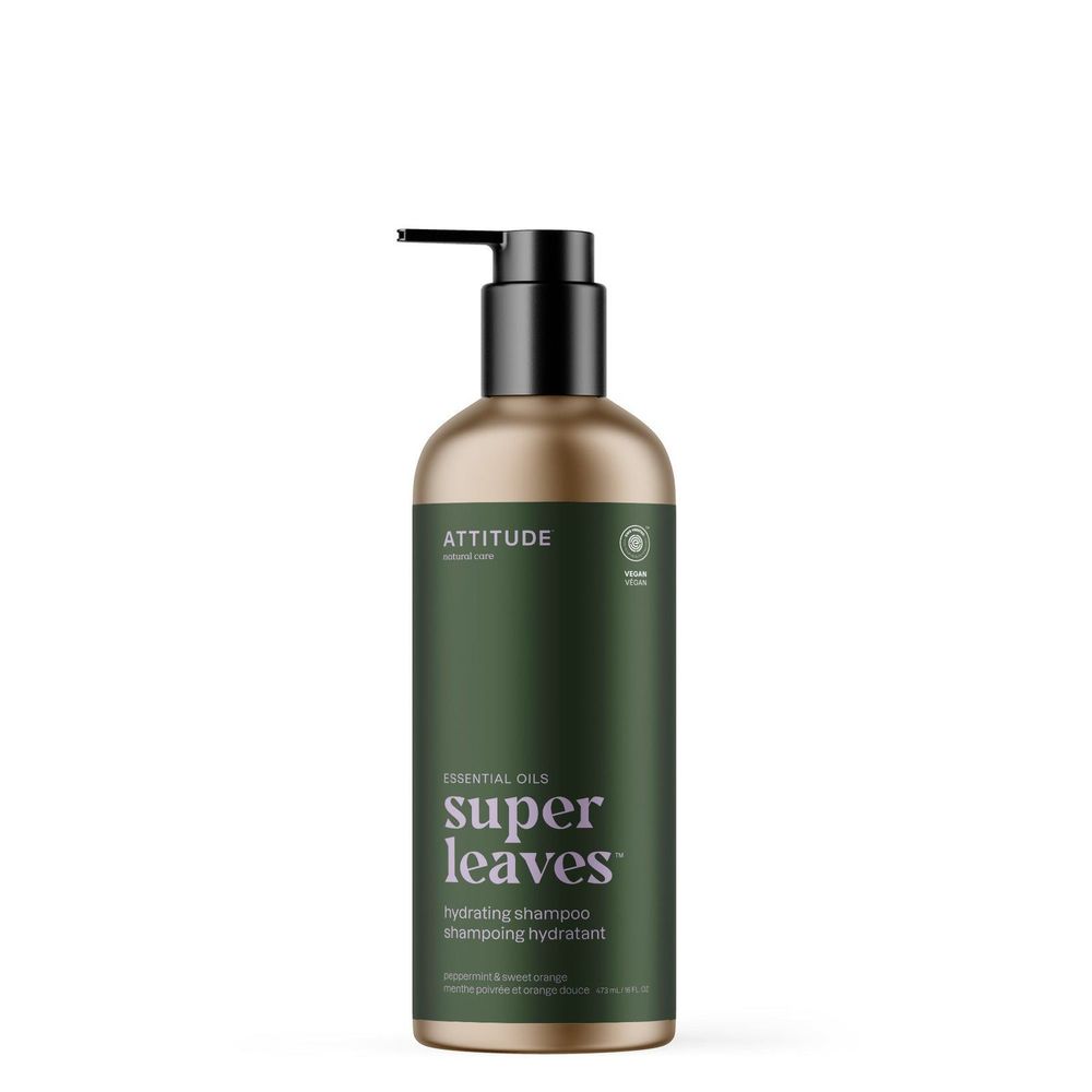 Attitude Super Leaves Peppermint And Sweet Orange Hydrating Shampoo, 16 Fluid Ounce