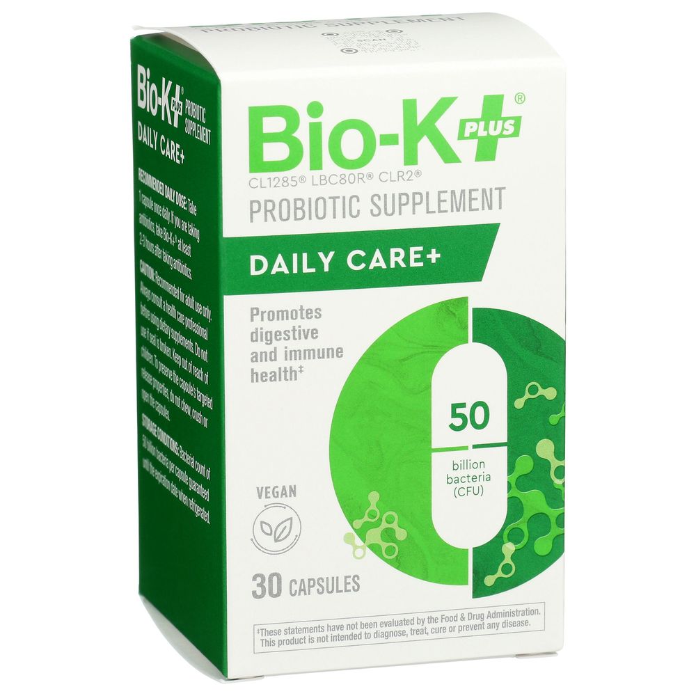 Bio-k Plus Daily Care Plus 50 Billion Probiotic Supplement Capsules, 30 Count -- 4 Per Case