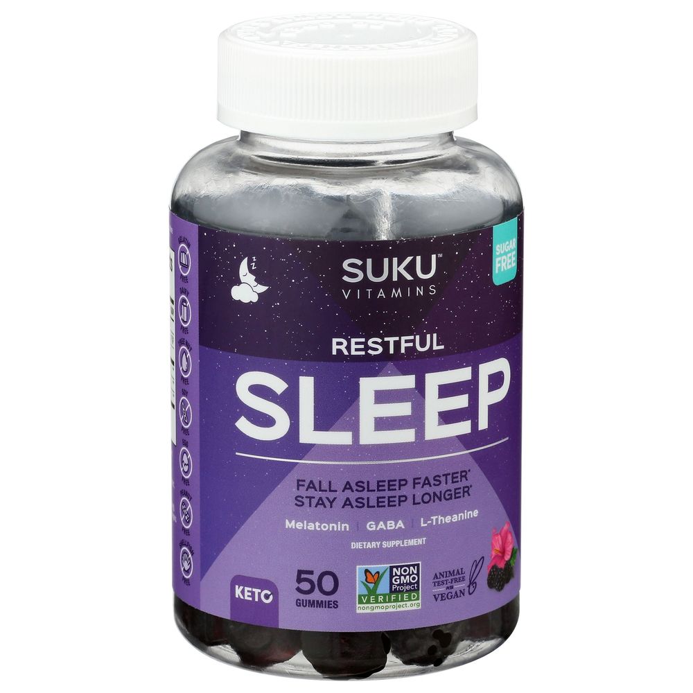 Suku Vitamins Restful Sleep Gummies, 50 Count