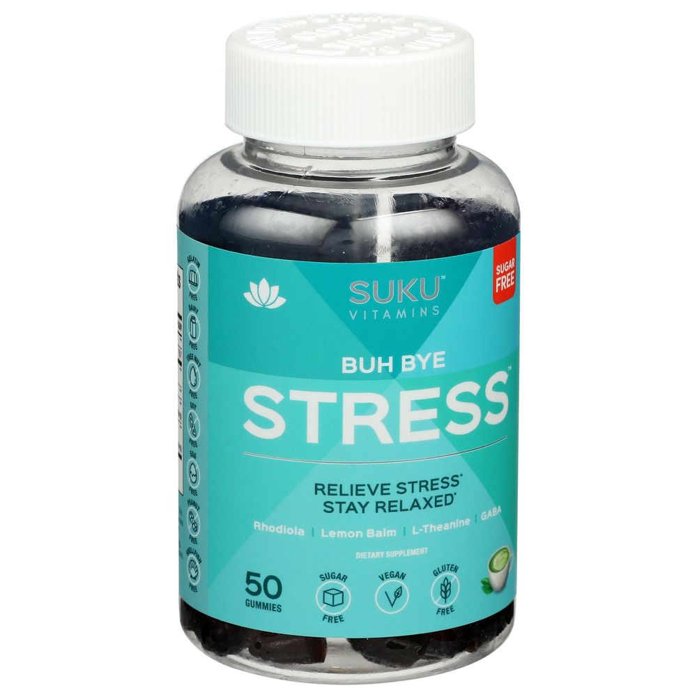 Suku Vitamins Buh Bye Stress Relieve Gummies, 50 Count