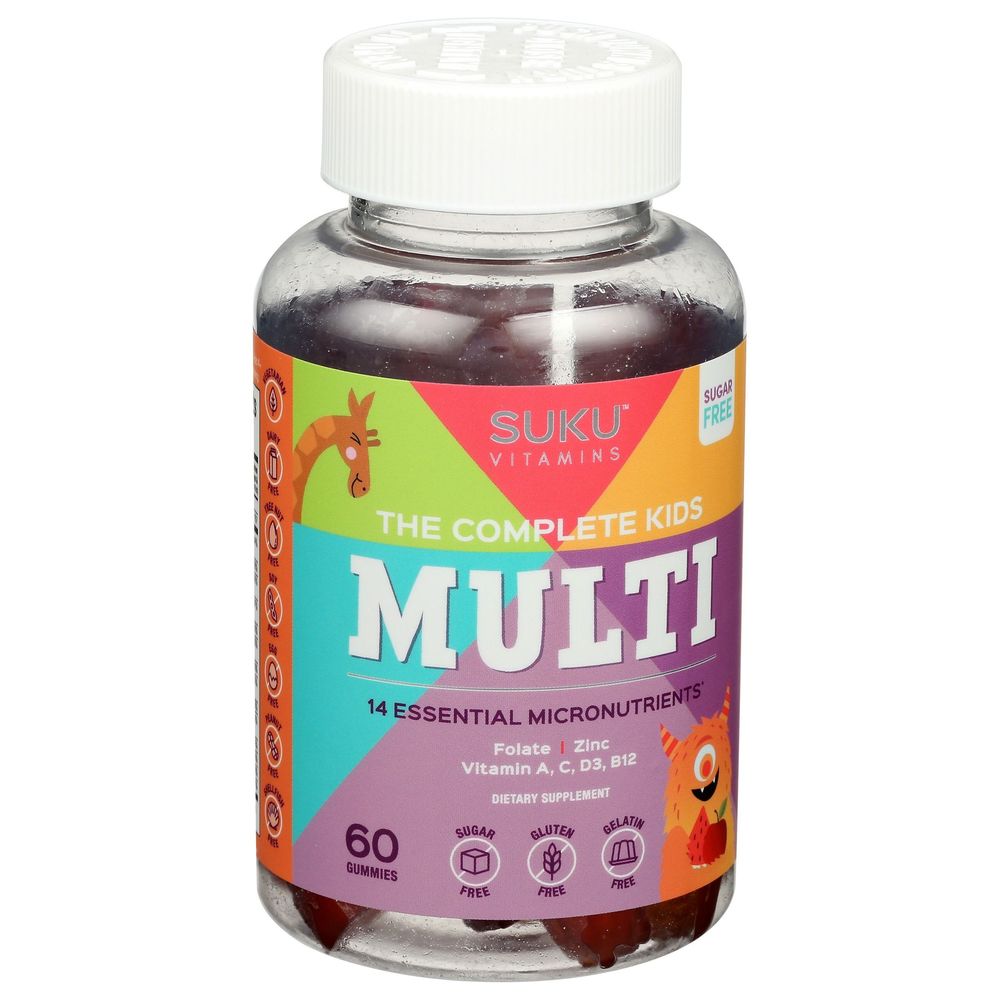 Suku Vitamins The Complete Kids Multivitamin Gummies, 60 Count