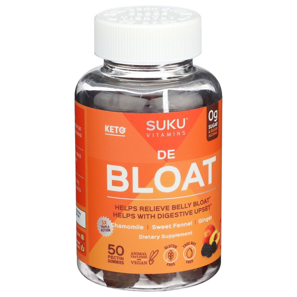 Suku Vitamins Digestive Debloat Gummies, 50 Count