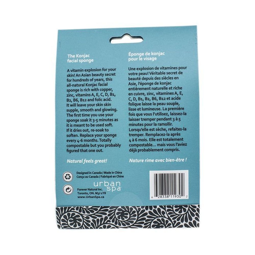 Urban Spa Konjac Facial Sponge -- 6 Per Case