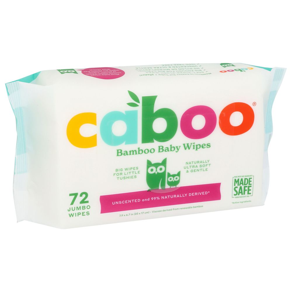 Caboo Bamboo Baby Wipes, 72 Count -- 12 Per Case