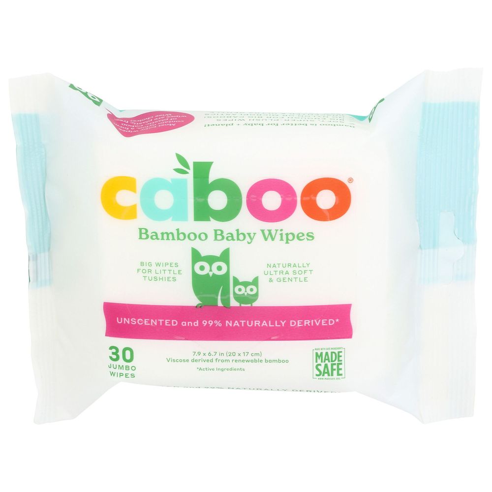 Caboo Bamboo Baby Wipes, 30 Count -- 12 Per Case
