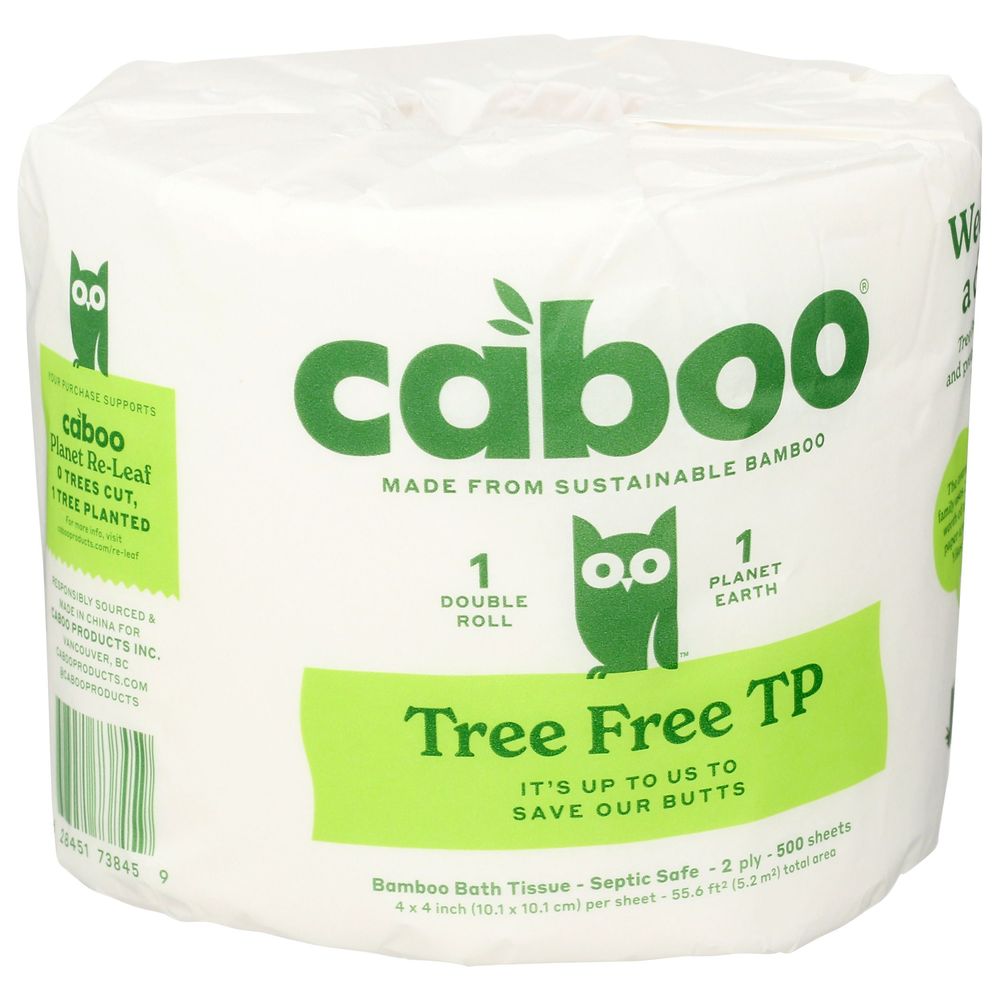 Caboo Tree Free 2 Ply Bamboo Toilet Paper Roll
