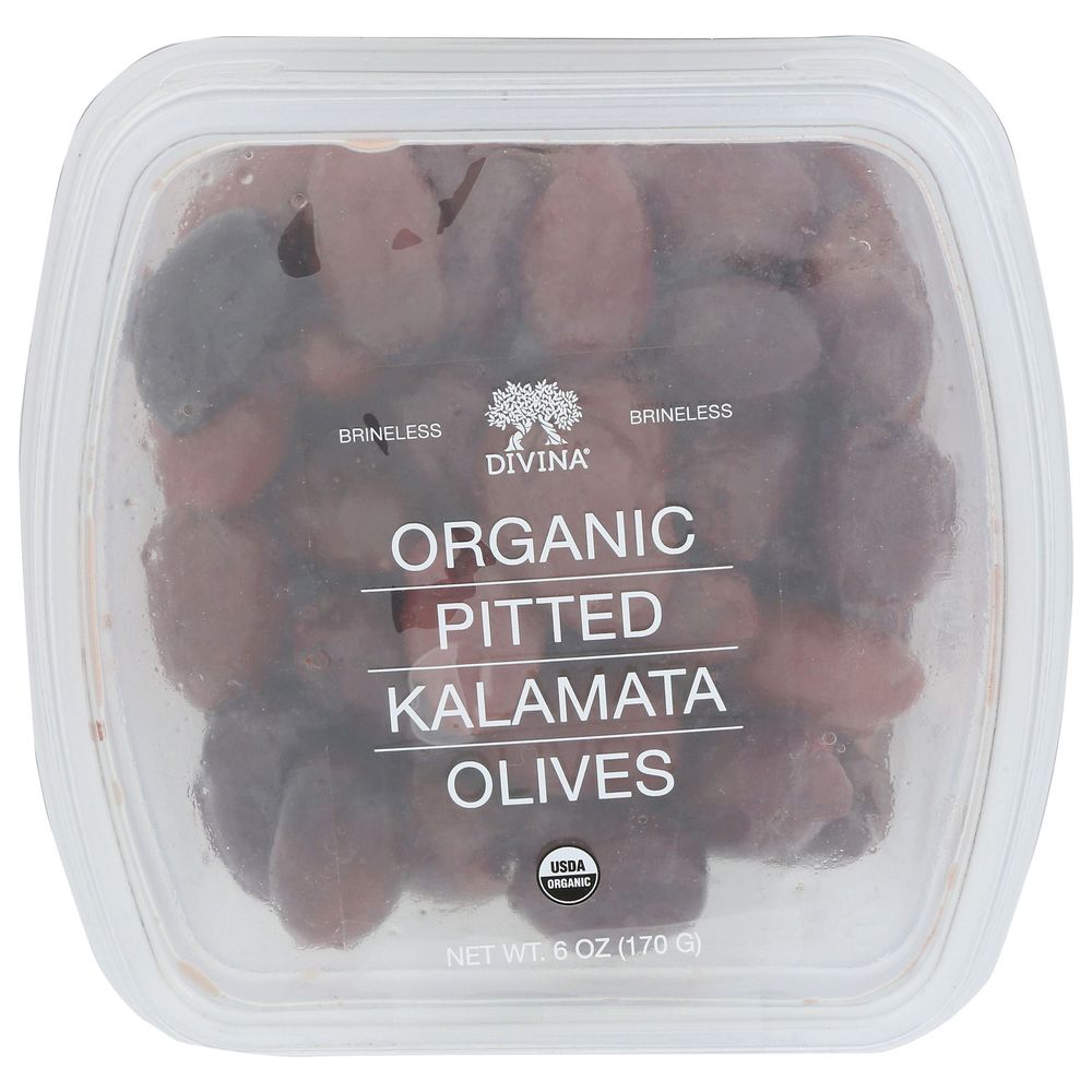 Divina Organic Pitted Kalamata Olives, 6 Ounce -- 6 Per Case