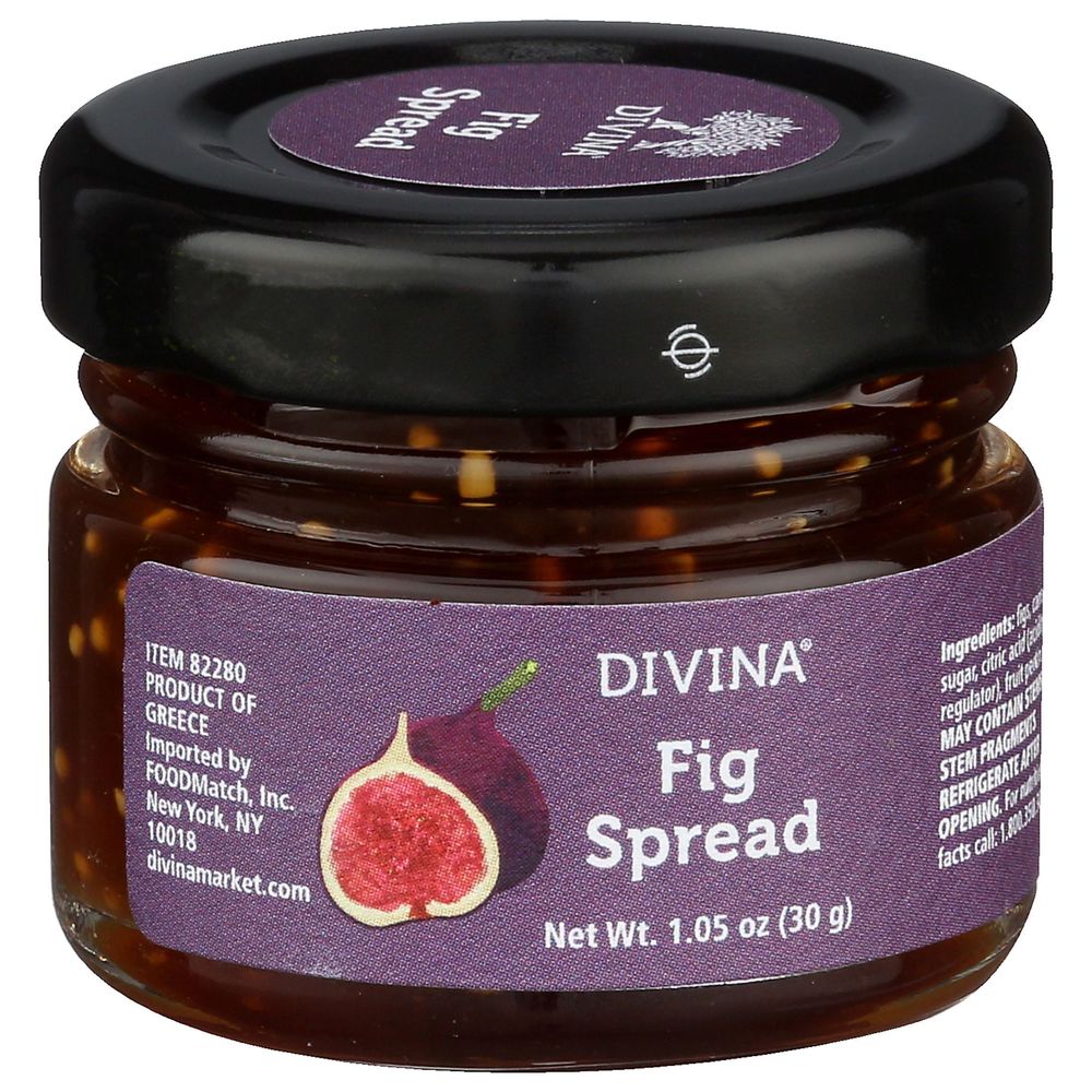 Divina Fig Spread, 1.05 Ounce Mini Jar -- 48 per case
