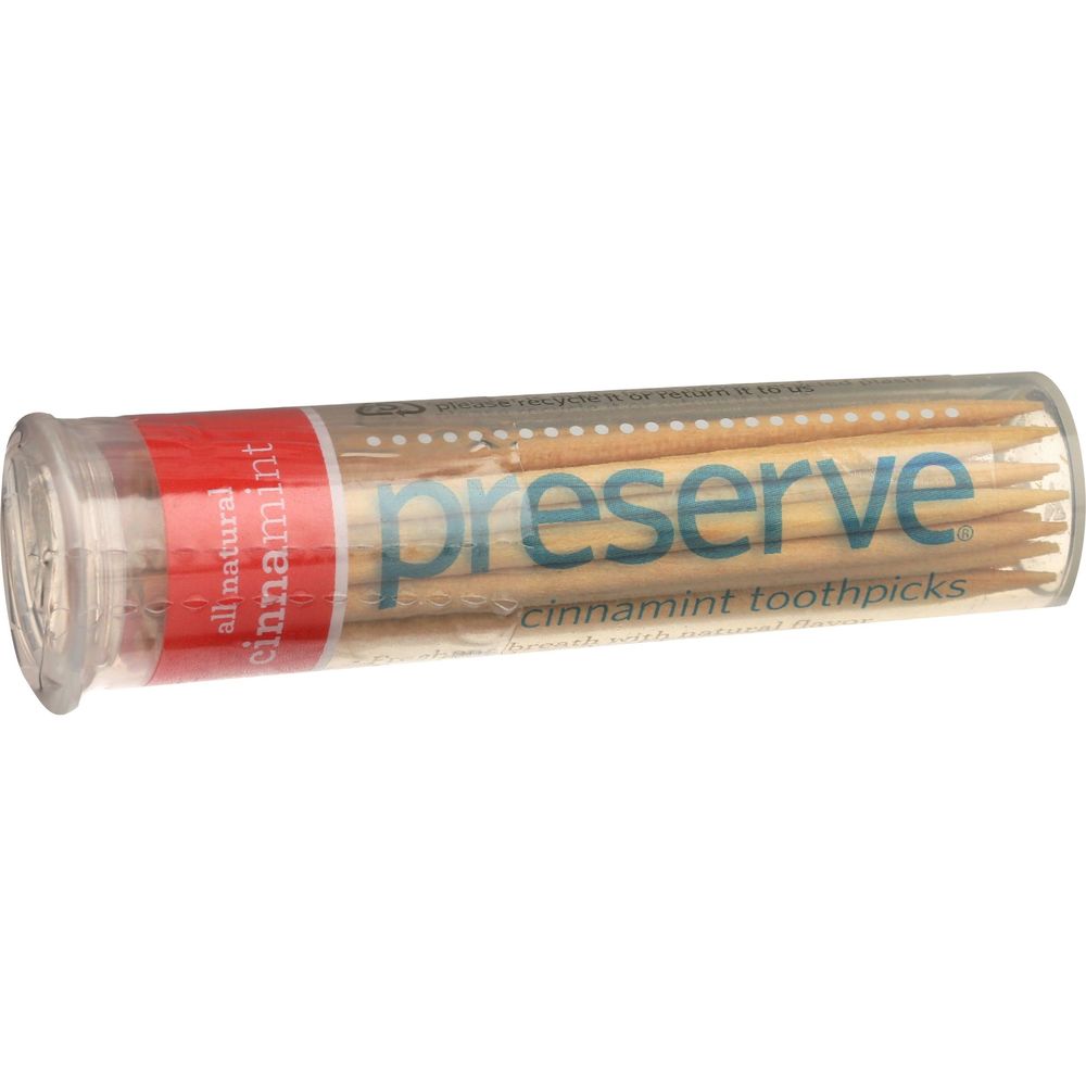 Preserve Cinnamint Flavored Toothpicks, 35 Count -- 24 Per Case