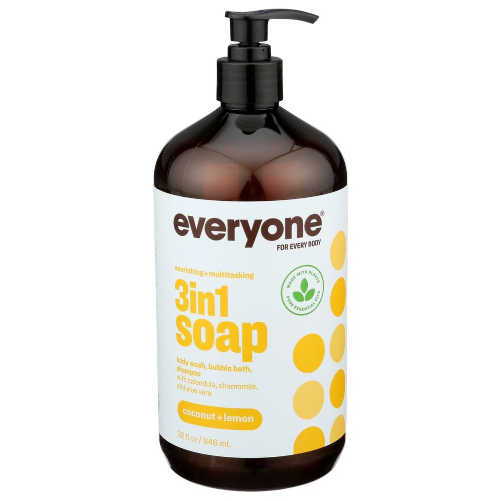 Everyone Coconut And Lemon 3 In 1 Soap, 32 Ounce -- 3 Per Case