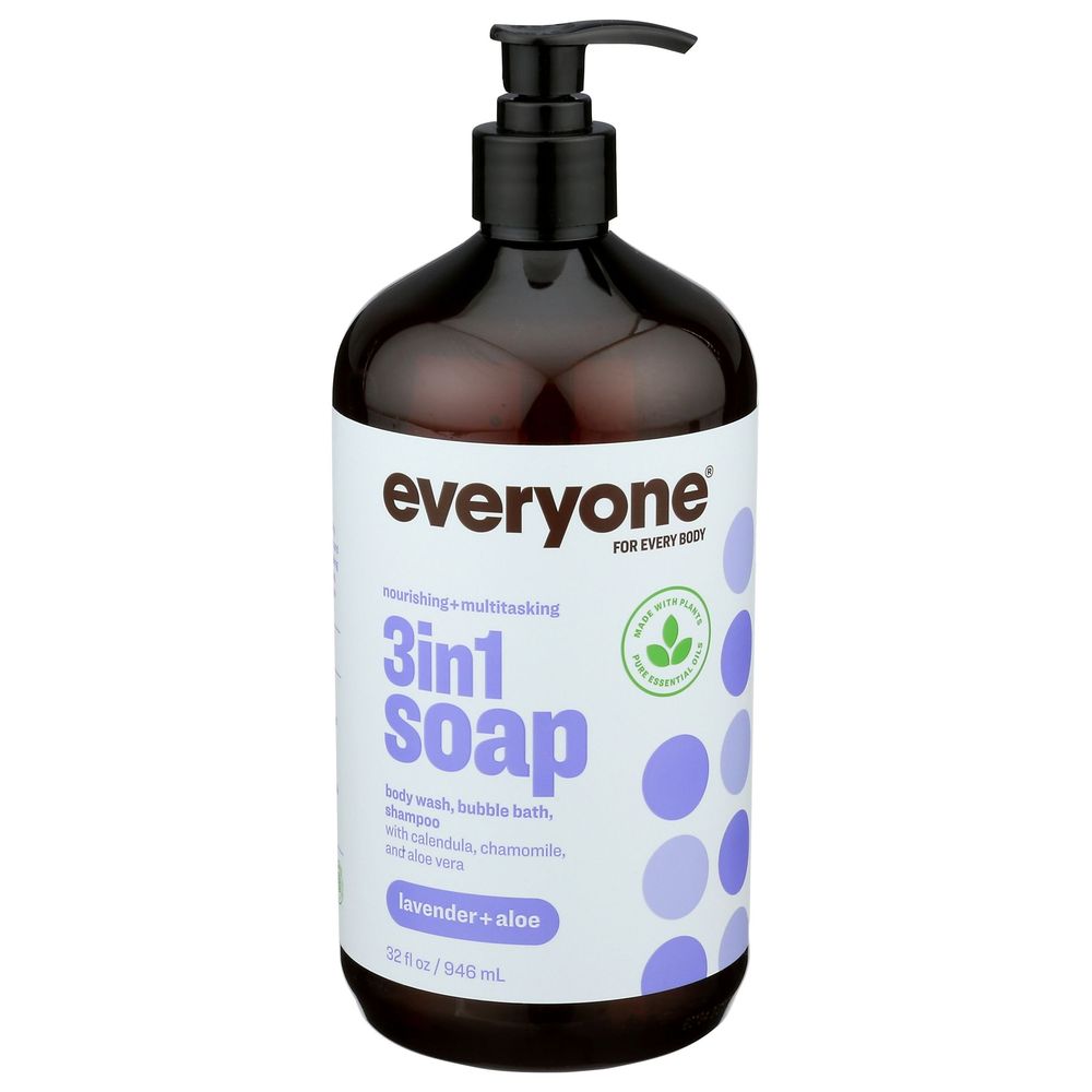 Everyone Lavender Aloe 3 In 1 Soap, 32 Ounce -- 3 Per Case