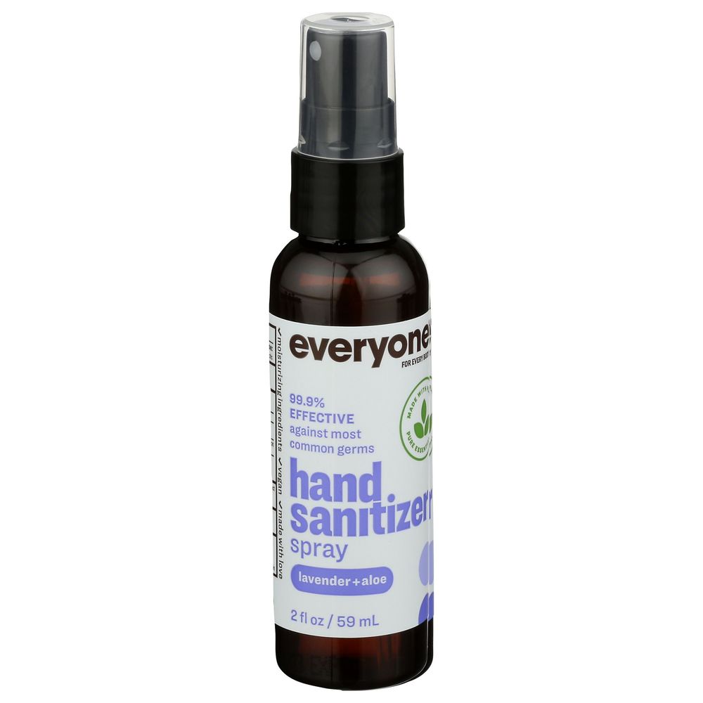 Everyone Lavender Plus Aloe Hand Sanitizer Spray, 2 Fluid Ounce -- 6 Per Case