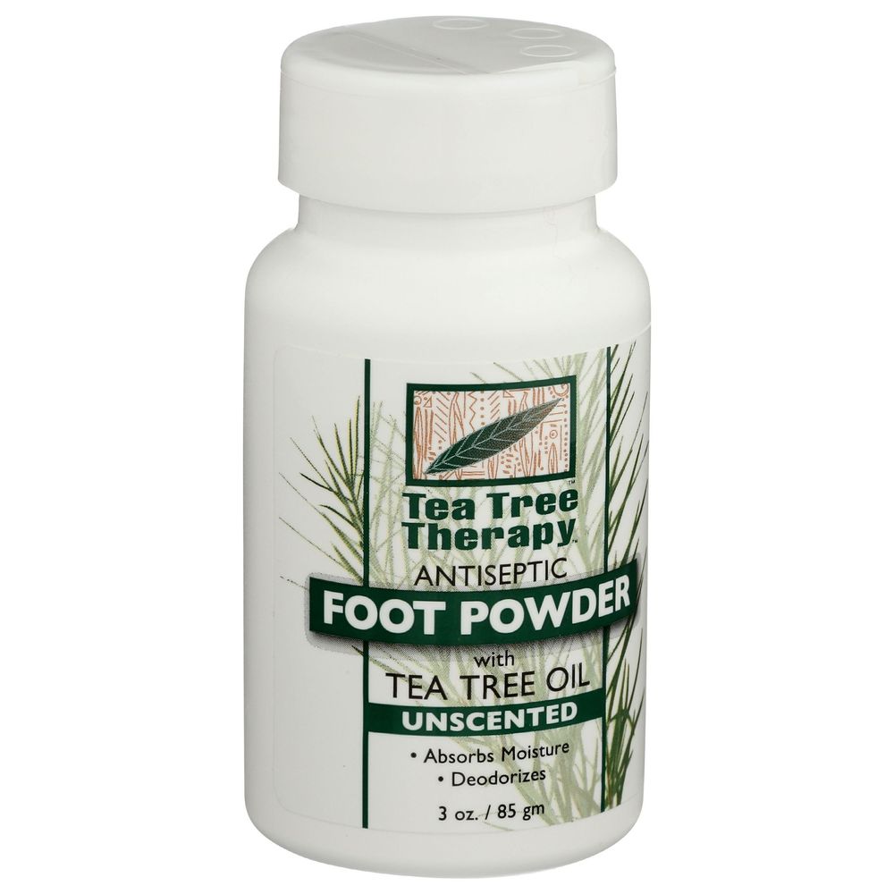 Tea Tree Therapy Unscented Antiseptic Foot Powder With Tea Tree Oil, 3 Ounce
