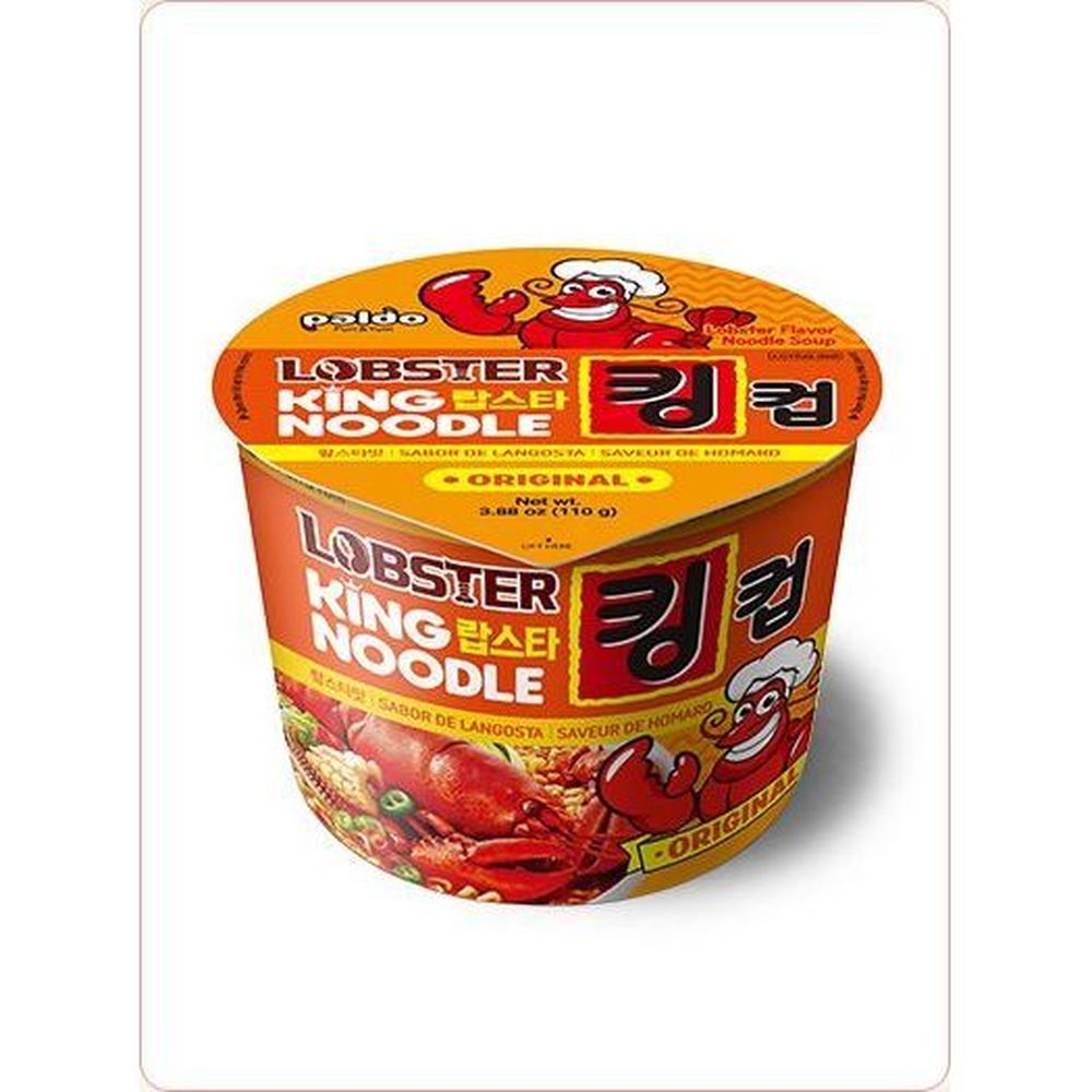 Paldo Original Lobster Flavor King Noodle Soup, 3.88 Ounce Cup -- 6 Per Case