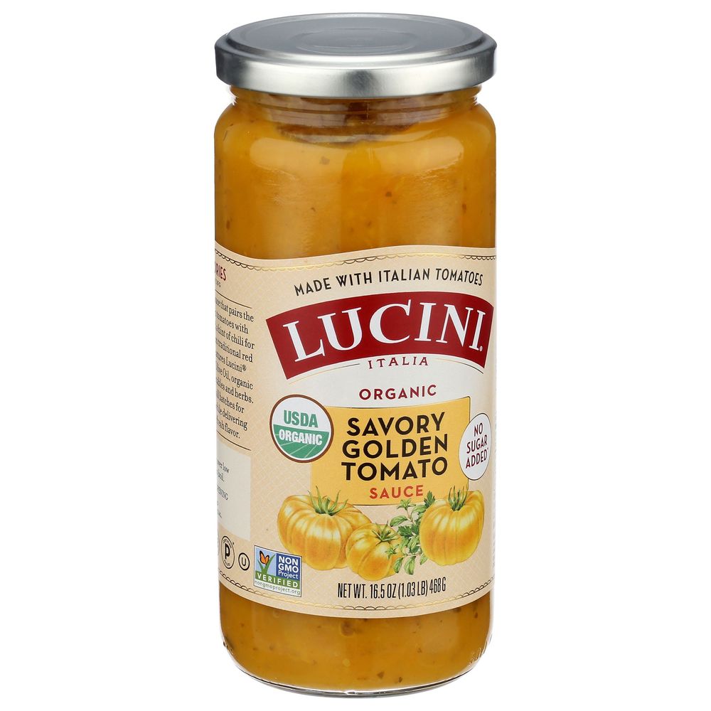 Lucini Italia Organic Savory Golden Tomato Sauce, 16.5 Fluid Ounce -- 6 Per Case