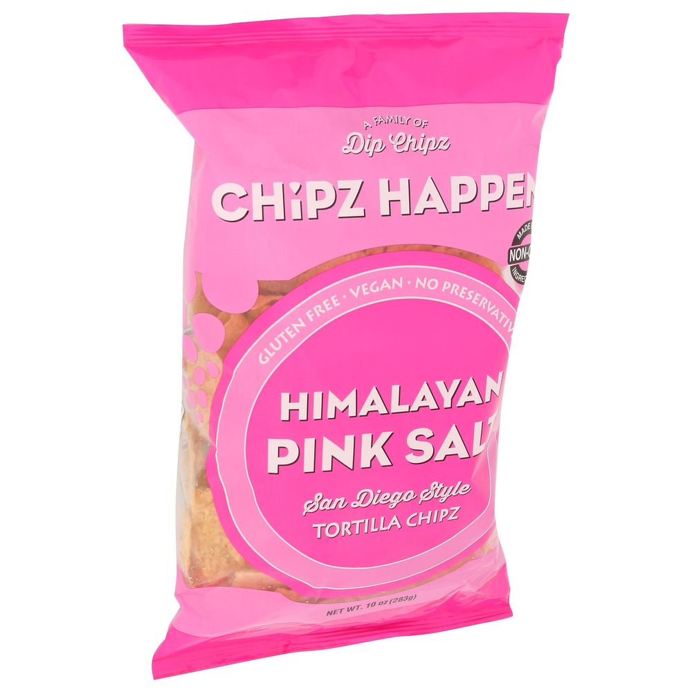 Chipz Happen Himalayan Pink Salt Tortilla Chips, 10 Ounce -- 12 per case