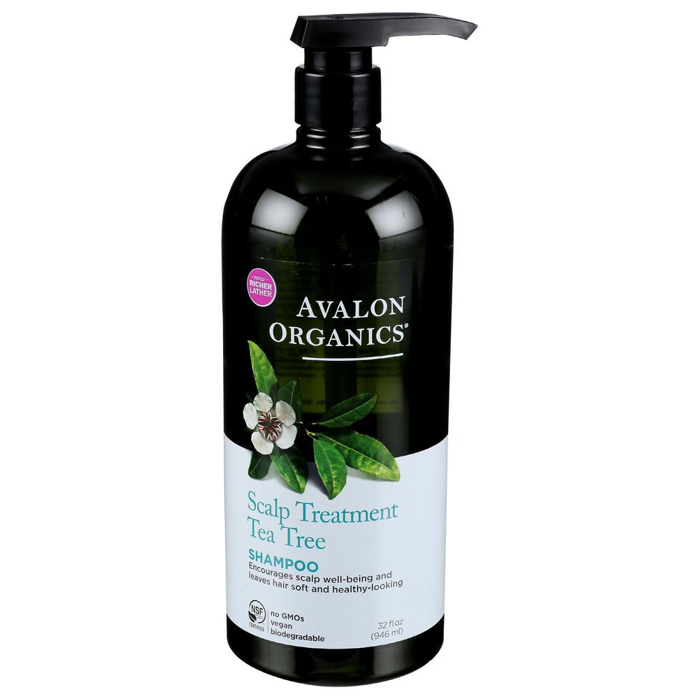 Avalon Organics Champú De Árbol De Té Para El Tratamiento Del Cuero Cabelludo, 32 Onzas