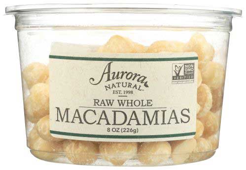 Aurora Natural Raw Whole Macadamia Nut, 8 Ounce -- 12 Per Case