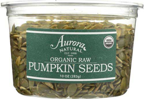 Aurora Natural Organic Raw Pumpkin Seed, 10 Ounce -- 12 Per Case