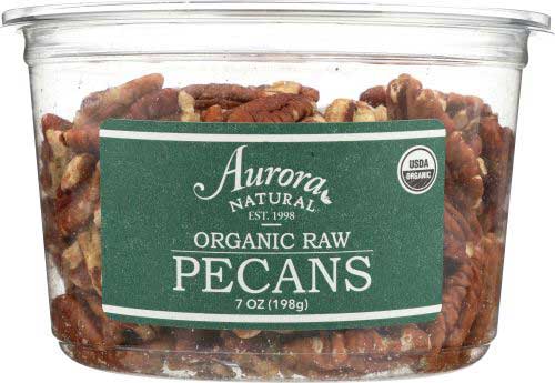 Aurora Natural Organic Raw Pecans Halves, 7 Ounce -- 12 Per Case