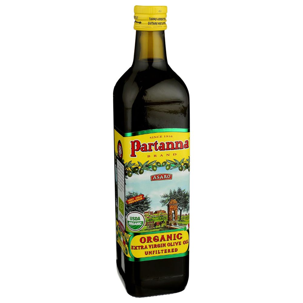 Partanna Organic Unfiltered Extra Virgin Olive Oil, 750 Ml -- 4 Per Case